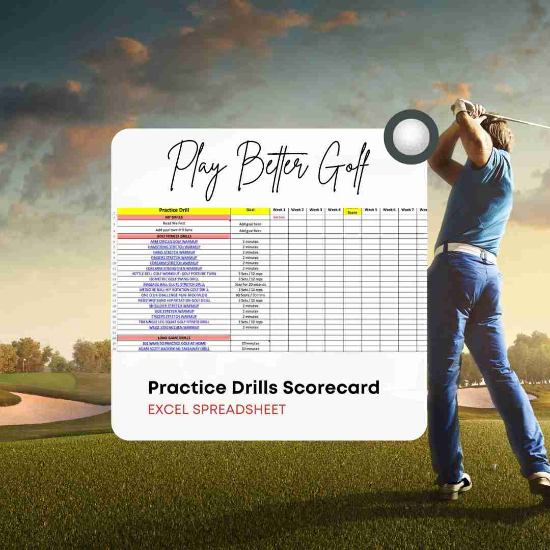 Golf Practice Drills Scorecard Excel