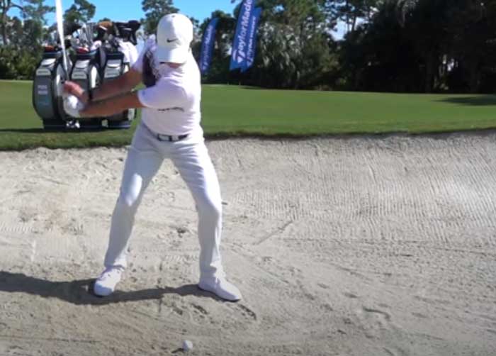 Rory McIlroy Bunker Play Drill Set Angle