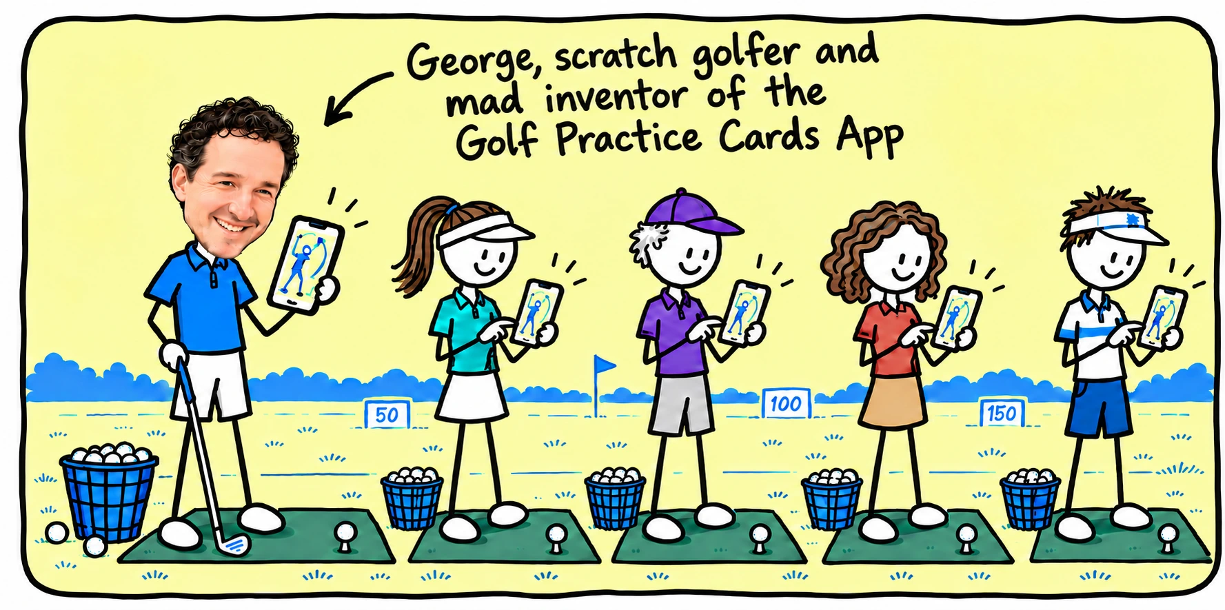 George at the golf range