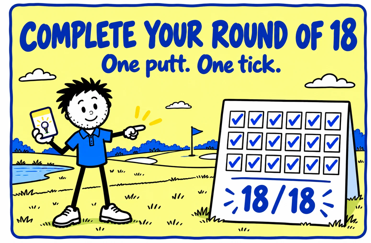 One putt, one tick: an optional round of 18
