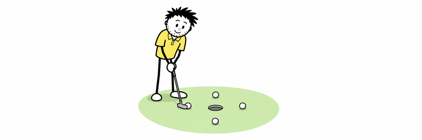 Three-Foot Putting Circle practice card illustration