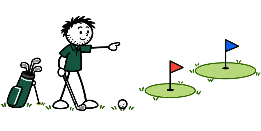 Random Target Range Challenge: Long game practice card illustration