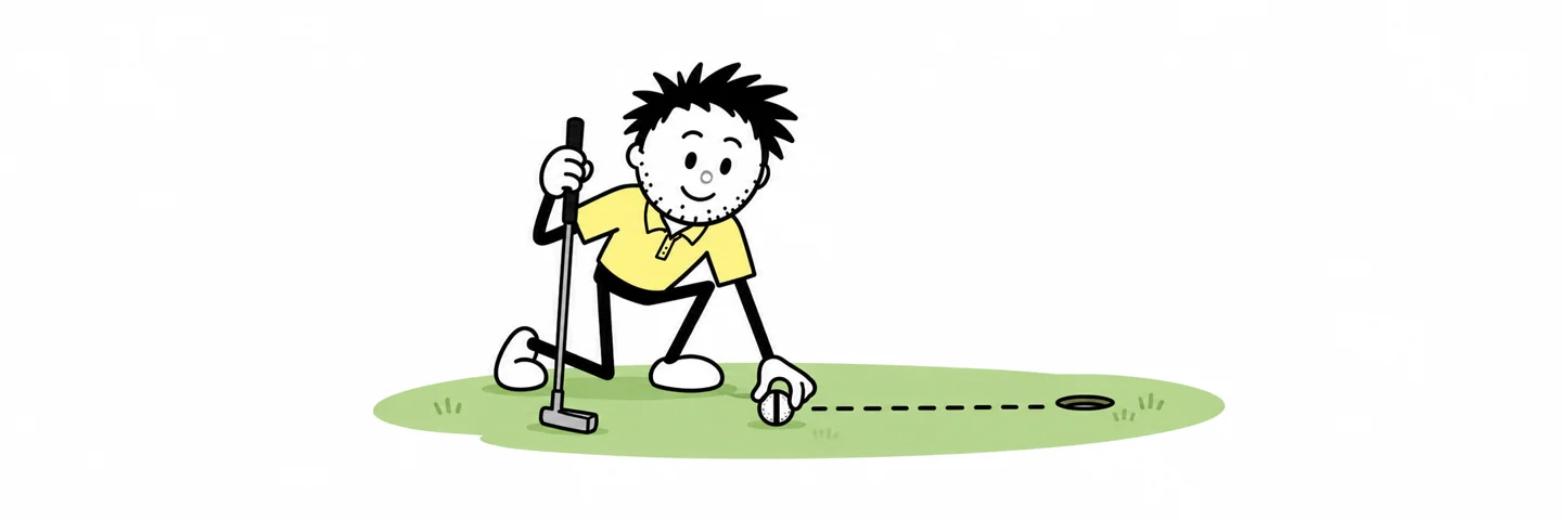 Ball Line: illustration from the Golf Practice Made Fun App