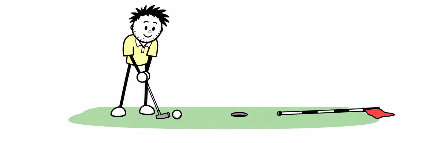 Distance Control: illustration from the Golf Practice Made Fun App