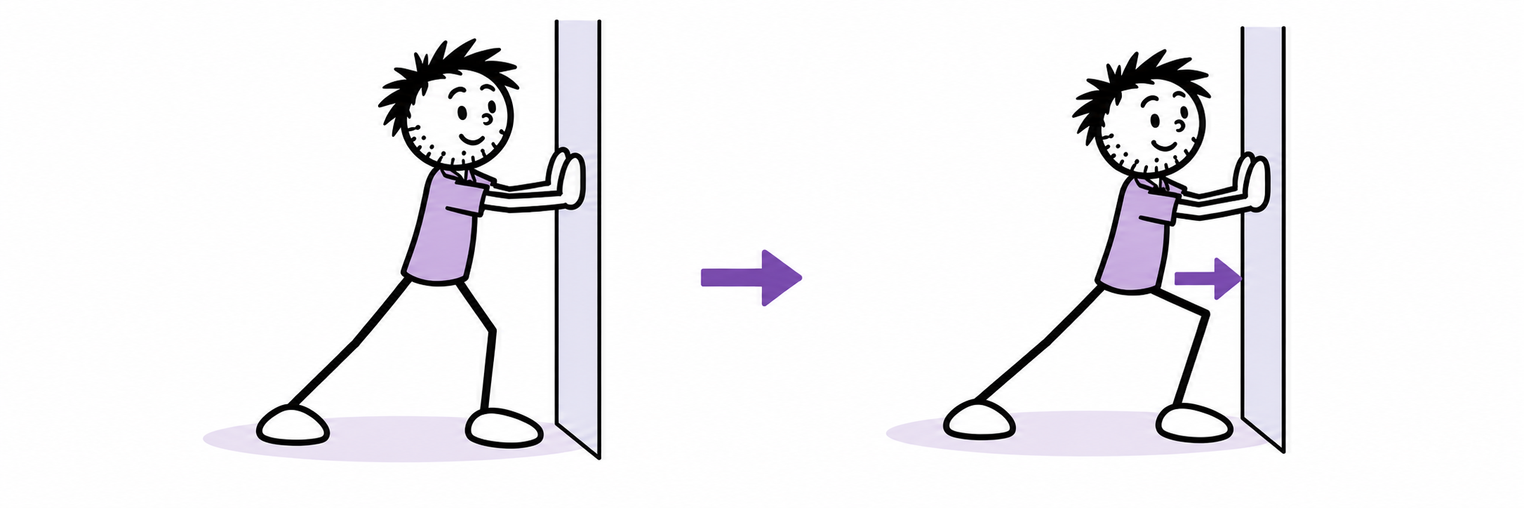 Ankle mobility wall test: Golf fitness practice card illustration